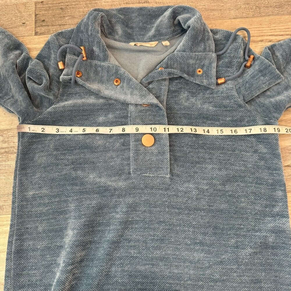 Soft Surroundings St. Germain blue chenille sweater tunic womens size small M13 - Picture 6 of 8